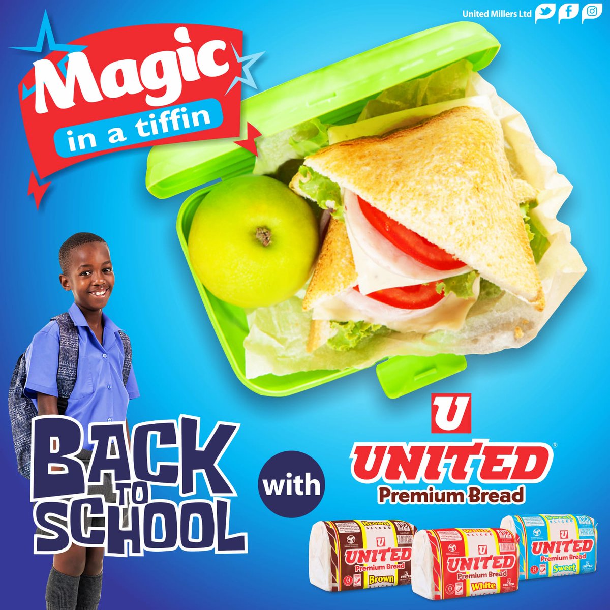 unitedmillers's tweet image. Back to school and ready to power through the day with a delicious sandwich snack made from United Premium Bread! Perfect for packing in your breaktime snack bag.🤩
Grab your today at a duka near you!

#UnitedPremiumBread #BackToSchool #SnackTime