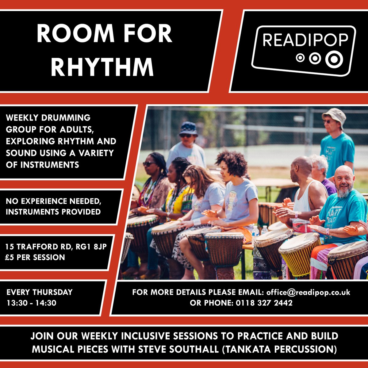 Readipop's running new community bands! 
Every Thursday, with tickets available via eventbrite: 
eventbrite.co.uk/e/jukebox-jams…
eventbrite.co.uk/e/room-for-rhy…