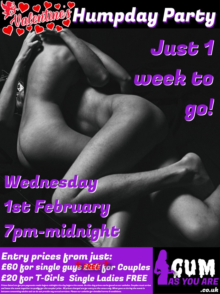 So many are taking advantage of our FREE COUPLES' ENTRY for next week's party!🎉👫👫👫🎉
Are you going to come and and help make sure they have a great time? 😉
DM us with your name and email to book your place! xx😘
cumasyouare.co.uk/next-events