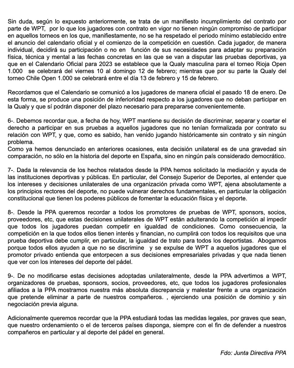 Comunicado oficial de la PPA 👇 

#Nosinmiscompañeros #todosenigualdad #somosuno