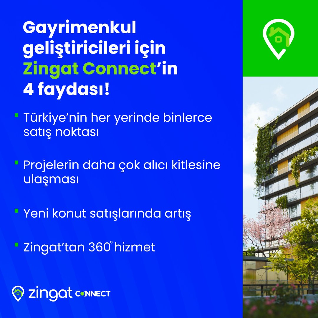 zingatcom's tweet photo. Zingat Connect, gayrimenkul geliştiricileri için çok avantajlı!
Zingat Connect dünyasına hemen katılmak için: Zingat Destek Hattı 0850 532 05 05 veya zingatconnect@zingat.com
#zingat #zingatcom #zingatconnect #gayrimenkul #geliştirici https://t.co/dgksUAEXlH