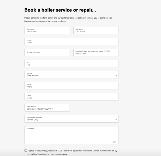 katstaylor's tweet photo. @ViessmannUK @Michael92178875 No I didn't - I booked through your boiler service form, see image attached. Can you get back to me on that please? I'd like suggested dates and times, or if easier you could put a contact number on your website so we could sort this with a quick 10 minute conversation! Crazy!!!! https://t.co/Cmvya309EL
