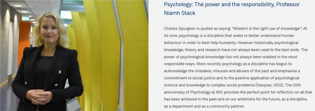 Looking forward to welcoming current &amp; former students, potential applicants, research &amp; placement partners &amp; anyone interested in psychology to our anniversary lecture tomorrow night. Come join us - Open to all

Date: Thurs 26th January 6pm
Register: mic.ul.ie/30th-Anniversa…