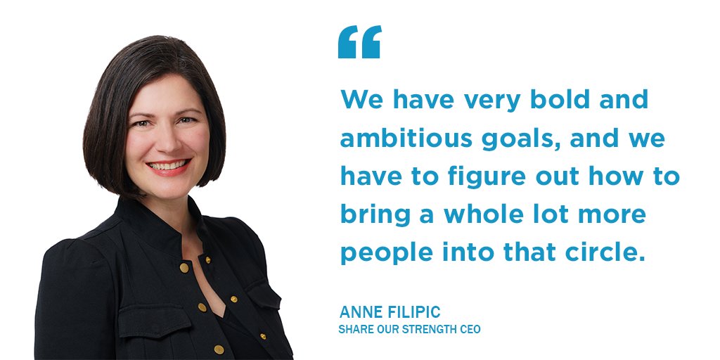 We speak with @NoKidHungry Parent Organization’s new CEO @AnneFilipic about her vision for ending childhood hunger on a NEW #AddPassionAndStir #podcast with @billshore. bit.ly/3XCHCyW