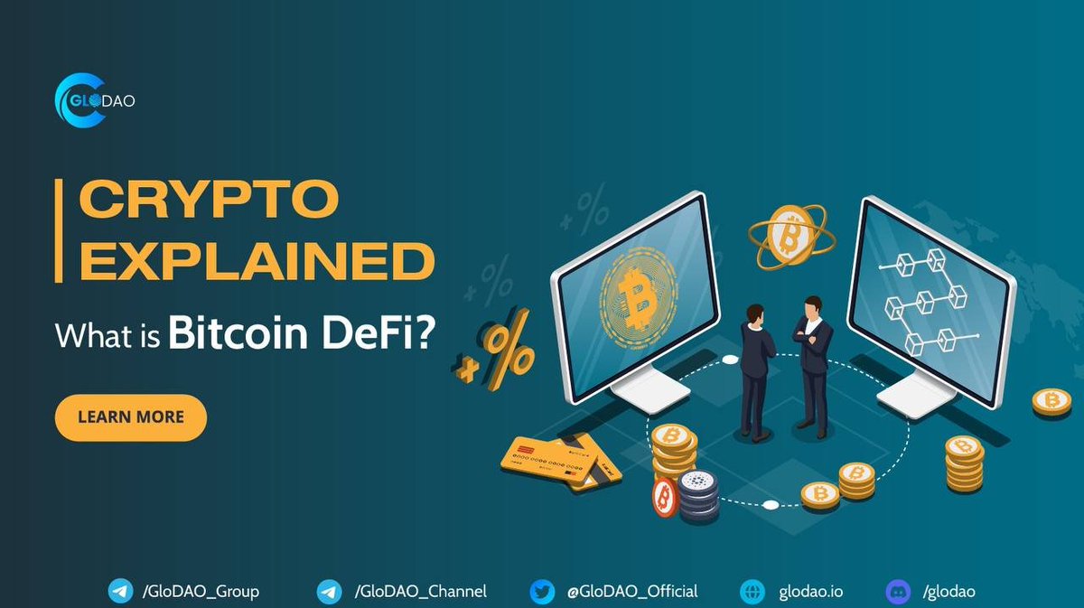 GloDAO_Official's tweet photo. 😁Crypto Explained: What is Bitcoin DeFi?

💰Bitcoin holders are gaining access to the realm of decentralized finance (DeFi) through the use of wrapped tokens and Defi initiatives based on Bitcoin...

Read details here👉https://t.co/RKbhQJowOC

#glodao #defi #dao #blockchain https://t.co/L7DDLHtGlS
