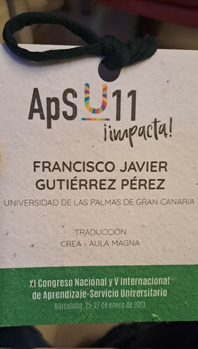fran_gp_'s tweet photo. Un placer volver a Barcelona para participar, esta vez, en el Congreso Internacional de #AprendizajeServicio Universitario #apsu11, que comienza hoy y donde daremos a conocer el proyecto PresuParty que impulsamos Ana Cano @VicenteJDG y un servidor en la #ulpgc https://t.co/dxVTyK7KaO