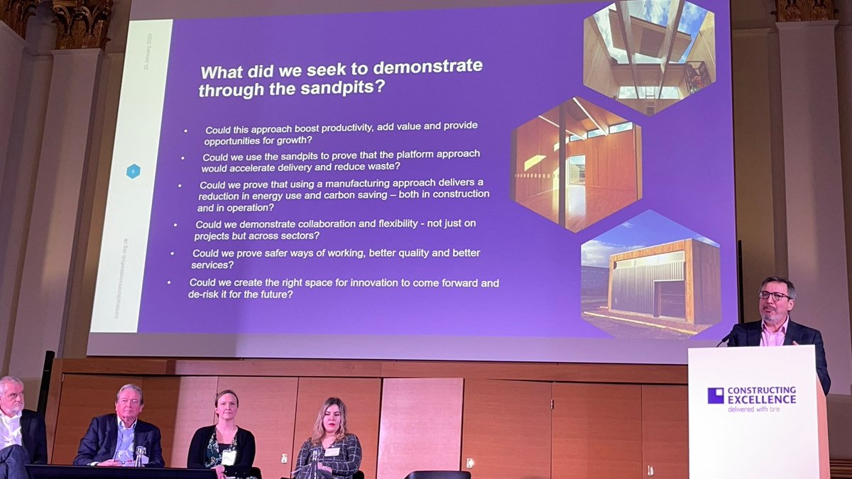 CIH_HUB's tweet photo. Great to be at the #ceconference2023 with @constructingexc. @keithdwaller is on the 'Scaling Up Innovation and Technology' panel discussing what approaches are being used & what we can improve and develop. Find out about our #PlatformConstruction approach-https://t.co/NJaprwfz2x https://t.co/hBeAoQDpBk