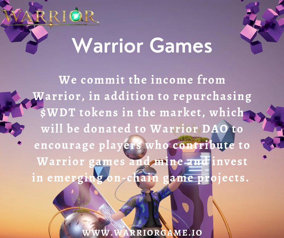 carlos_fikayo's tweet photo. Warrior commits income from warriors in addition to repurchasing $WDT token in the market.
#warriorgame #mtaverse
@warriorgame_io https://t.co/0GmtYbLk5a