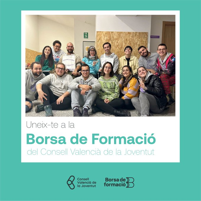 ConsellJove's tweet photo. 🙋‍♀️ La Borsa de Formació busca noves cares!

👉 Si vols participar en el Consell Valencià de la Joventut a través de l'organització de formacions, facilitacions i dinamitzacions, no t'ho penses i presenta la teua candidatura📝

ℹ️ https://t.co/RZOhJSpy3H https://t.co/Ks2ii9GIkt