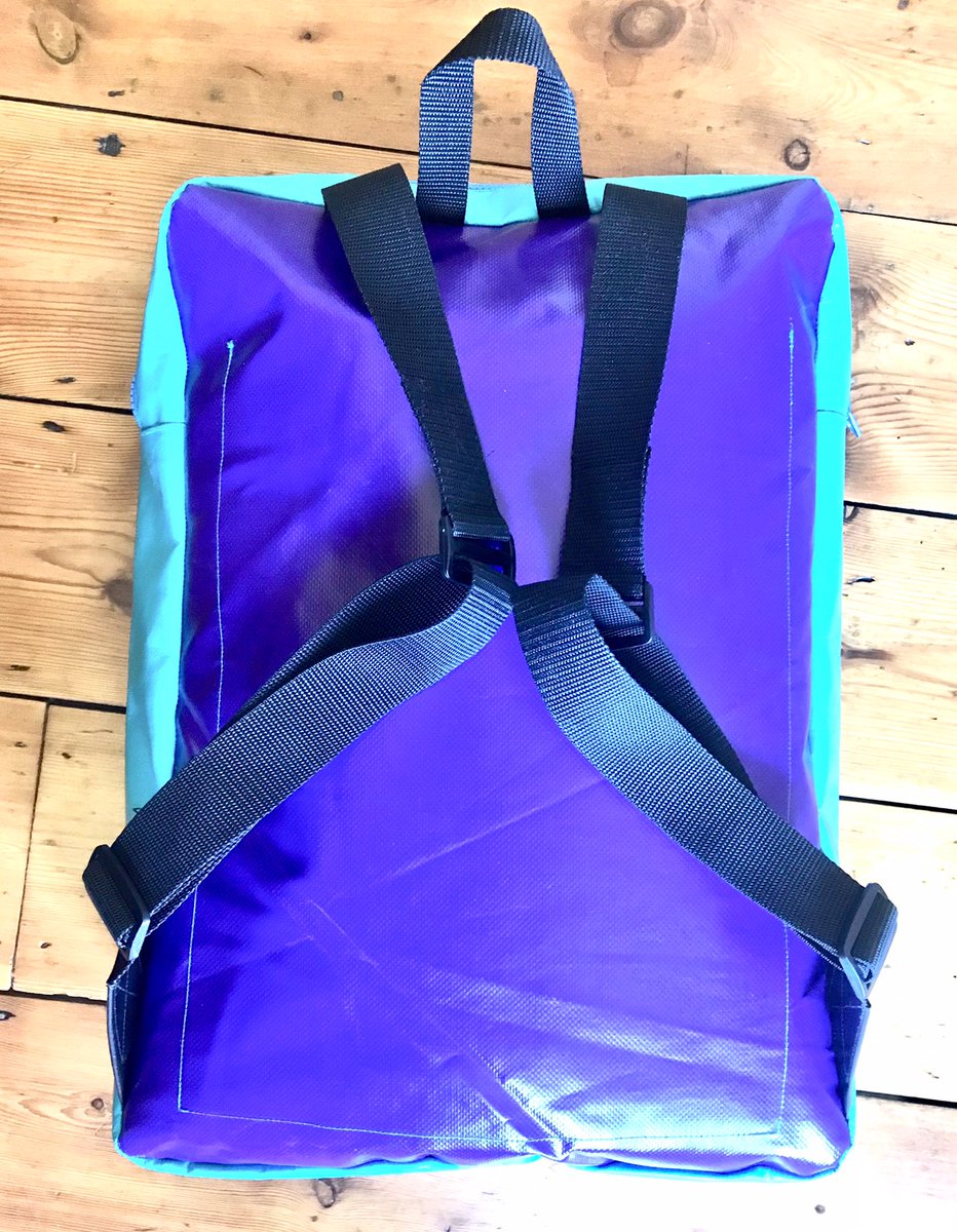 Love my new custom made rucksack from @wyattandjack. Handmade on the #IsleofWight from #recycled inflatables. Check them out: wyattandjack.com