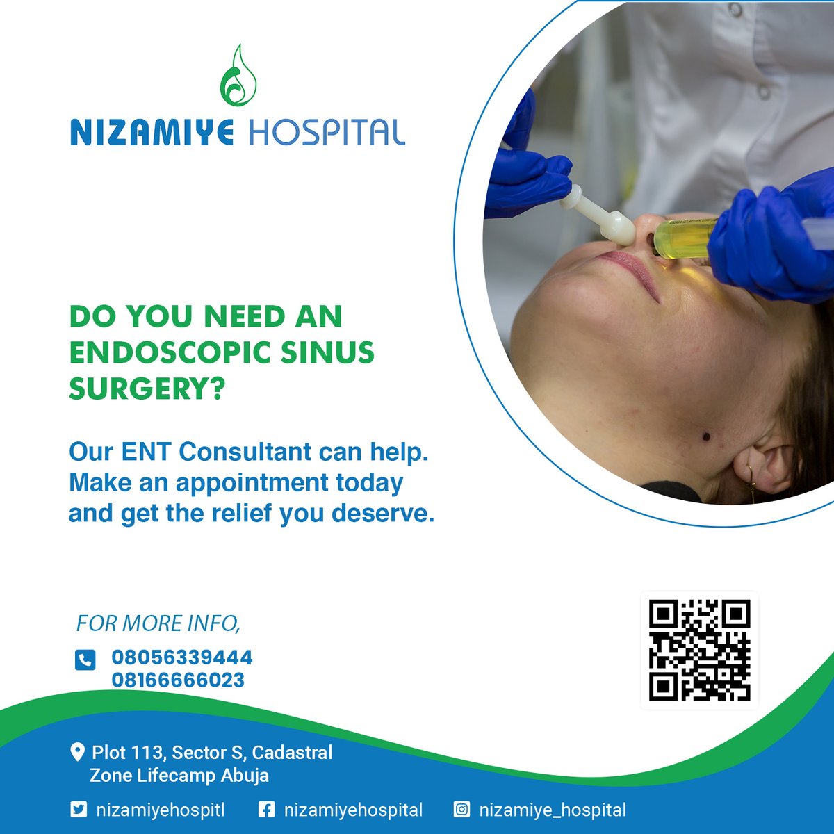 NizamiyeHospitl's tweet image. Get the best care for your sinus issues! #EndoscopicSinusSurgery #SinusProblems #QualityCare #HealthyLiving #NizamiyeHospital