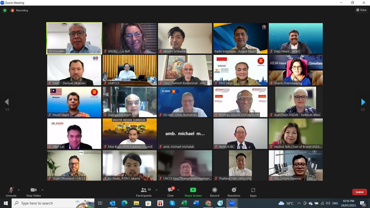 The ANZBC's Executive Director, Liz Bell, attended the 21st ASEAN Business Advisory Council Meeting. Indonesia, as new ASEAN Chair, outlined their priorities for the year – "We’re looking forward to supporting ASEAN and ASEAN BAC over 2023".