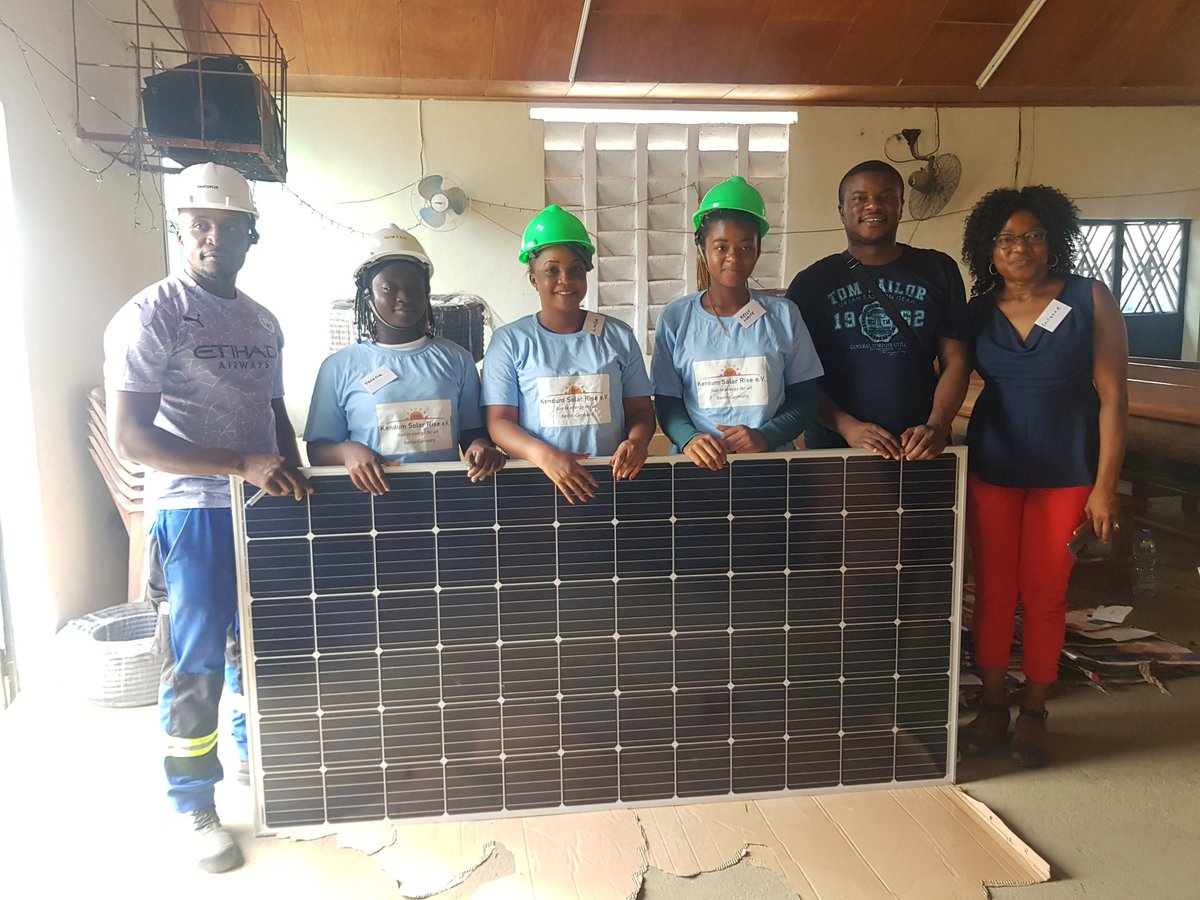 kendumsolarrise's tweet photo. Installation process gradually starting. Renewable Energy for all and Especially Empowering Women for Clean Energy #womenempowerment #solarsister https://t.co/laL4GlJXFt