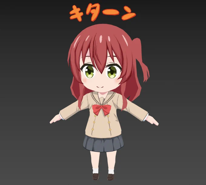 作り始めたばっかりだからまだ誰を作ってるのかわからないかもしれない#ぼっち・ざ・ろっく 