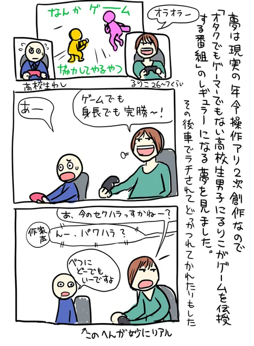 文章で説明すると長くなりそうだったので描きました
他にもけっこう辛辣なこと言われるんだけどもう何回もやってて気心知れてる感じで良かったし、こういう番組ほんとにあってもいいんじゃないかって思った
もう夢の中で暮らしたい 