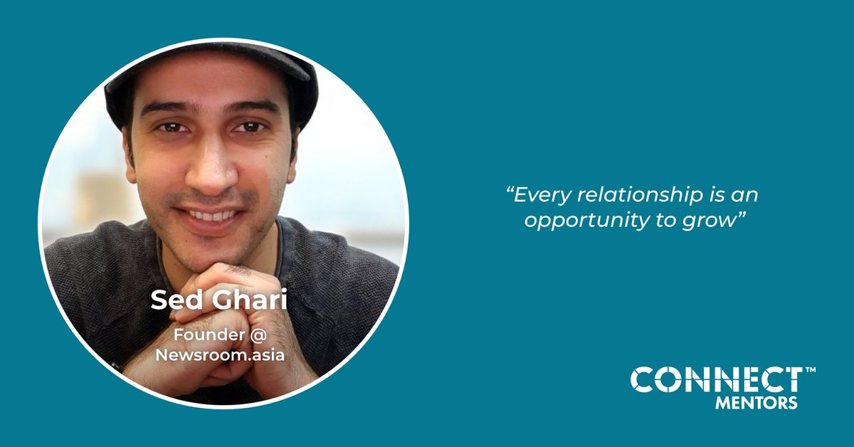 "Every relationship is an opportunity to grow" - Sed Ghari, Founder of Newsroom.asia. 

#mentoroftheweek 🙌🏻

Welcome aboard Sed! We are thrilled to have you join the CM community.

connectmentors.com/mentors/sed-gh…

#connect #support #thrive #community #HR #mentor