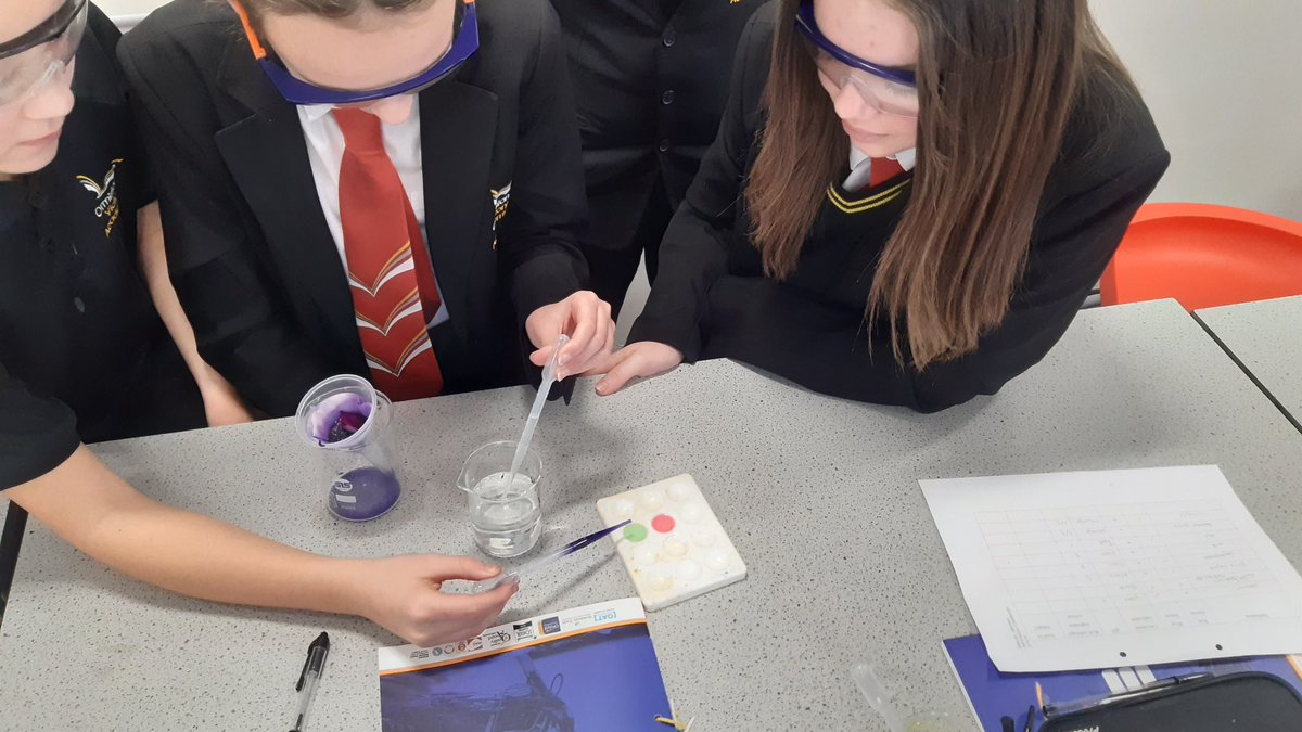ScienceVictory's tweet photo. Year 7 creating their own indicator charts using red cabbage to find out if substances are acidic, alkaline or neutral. 🧪🧫🥬🔴 https://t.co/56m8Ej1EWH