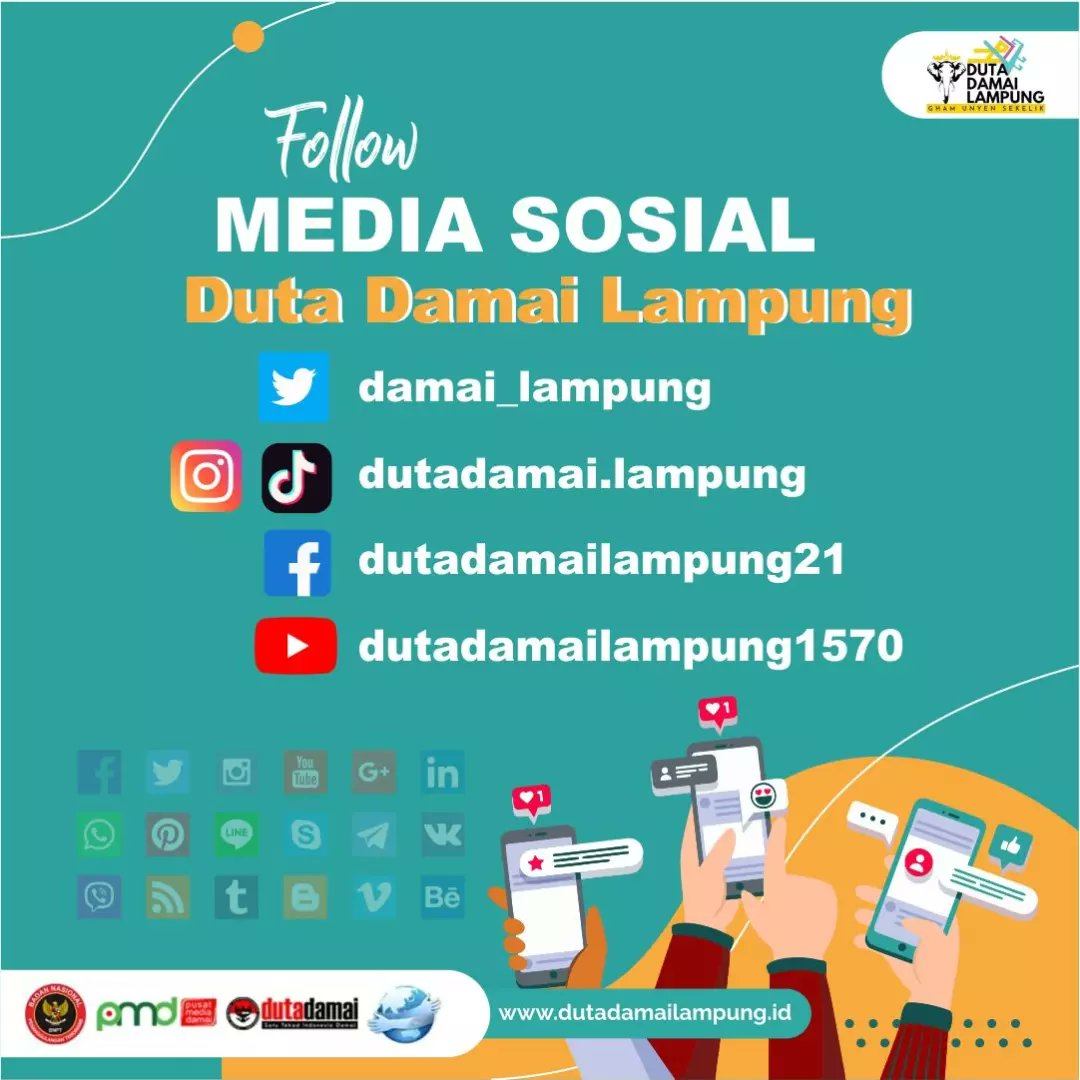 damai_lampung's tweet photo. FOLLOW MEDSOS
Duta Damai Lampung ππ
#dutadamailampung
#ghamunyensekelik
#damaiituindonesia https://t.co/zpaxO370fy