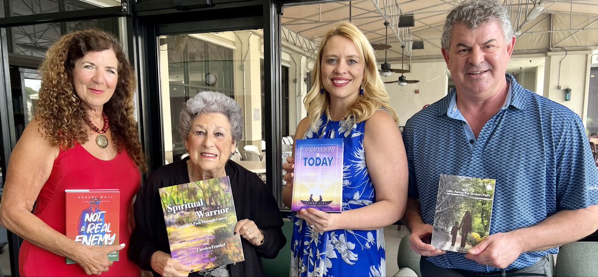 #Authors Carolyn and Lynne, Destiny and Robbie, signing our books including “Not a Real Enemy,” enjoying the love from Wynmoor Community, #Broward County! Photographer Lucie we thank thee!

Also at Amazon and Barnes & Noble, you see? 

mybook.to/I3hEA5