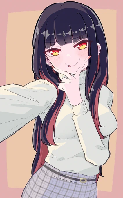 フォロワーのコンカフェ女のイラストです 