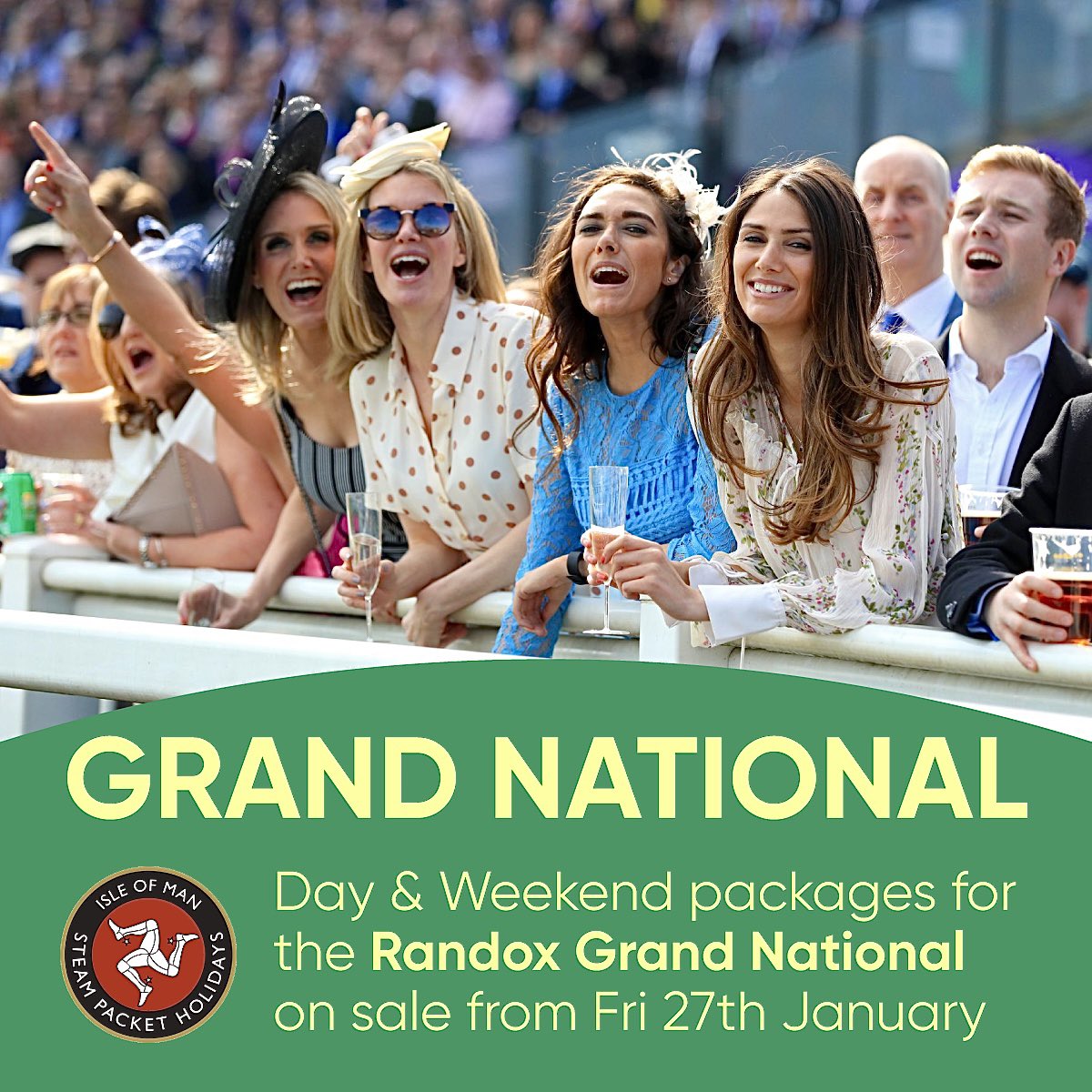 The Grand National is on the horizon and we are offering exclusive packages for those Manx residents who are interested in horse racing and having a great time! We’ll be sharing full details on our day and weekend excursions when they go on sale this Friday. So don’t miss out!