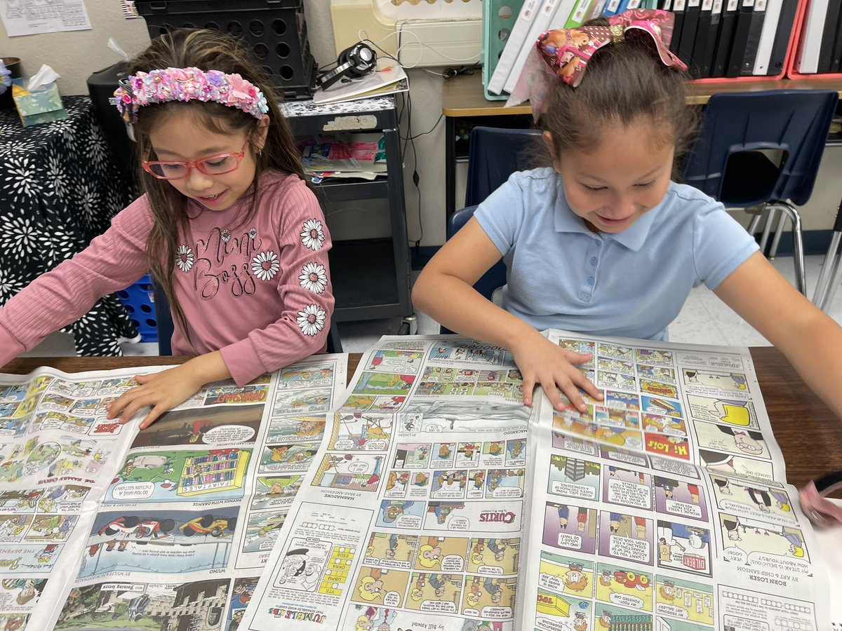 ozuna_GT's tweet photo. Imagine my shock when some of these 1st graders had never seen a newspaper! #changeovertime #authenticreading @NISDPassmore @NISDGTAA https://t.co/7K3wBJgqHq