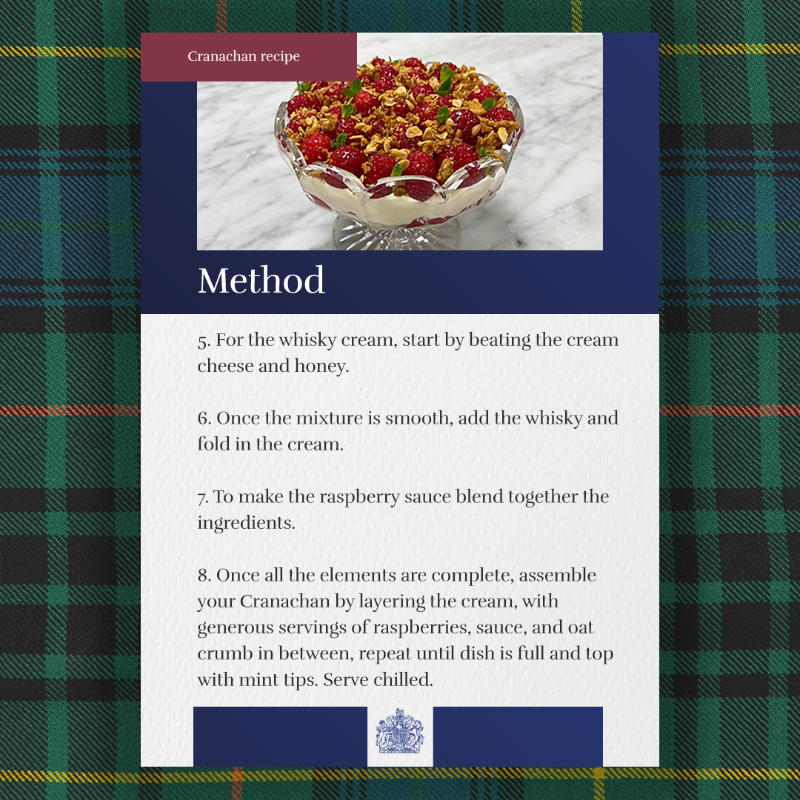 RoyalFamily's tweet photo. Happy #BurnsNight!

If you’re celebrating today, why not have a go at making the traditional Scottish pudding Cranachan, using this recipe from the Royal Kitchens: