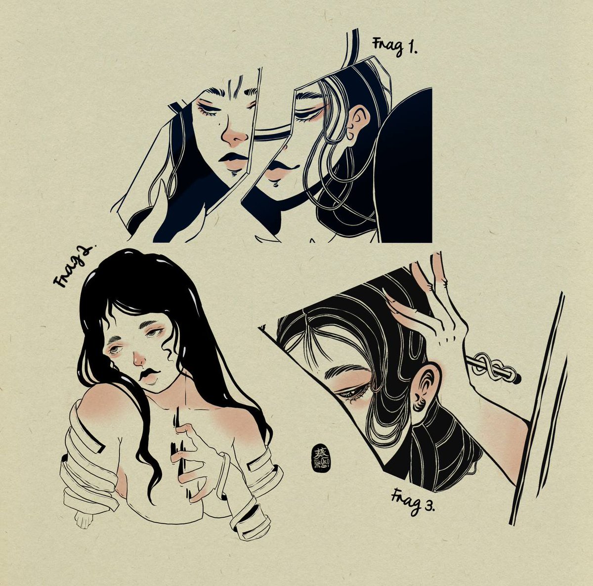 tororo_aoi27's tweet photo. NEW FLASH: Fragments of— Dedicated to quiet moments of calm and quiet moments of frenzy. We welcome both energies in this space.

#flashsheets #surrealism #breadfactoryco #studio #tattoo #tatted #ink #tattooart #illustration https://t.co/QRh9B0K6lz