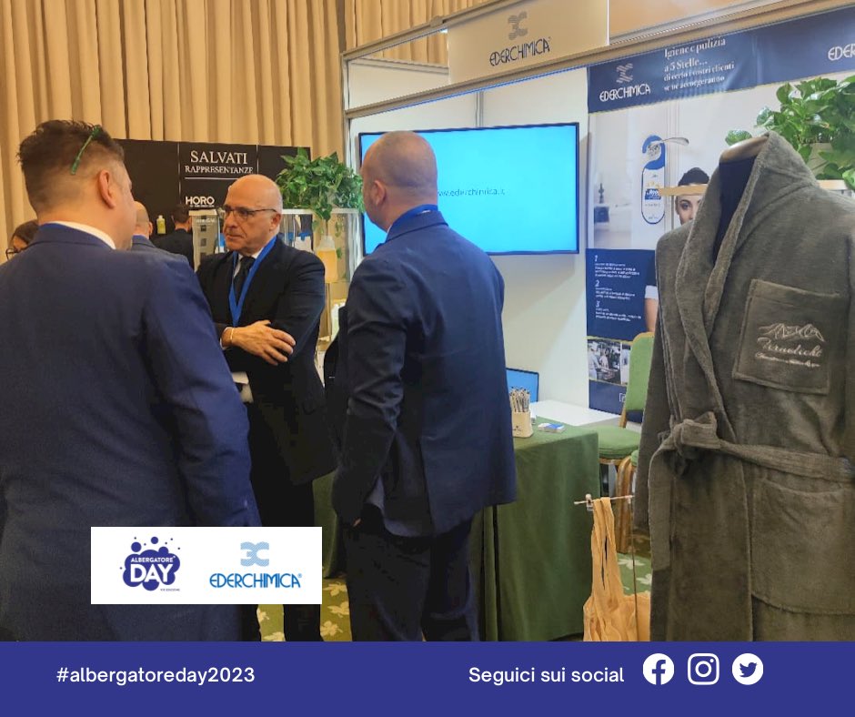 ederchimica1's tweet photo. #albergatoreday2023 
📍Noi ci siamo
🛎️ Ti aspettiamo al nostro stand 6, per mostrarti le nostre linee e prodotti più richiesti
#hotellerie @FederalberghiRM #ederchimica https://t.co/al5qY6pSqj