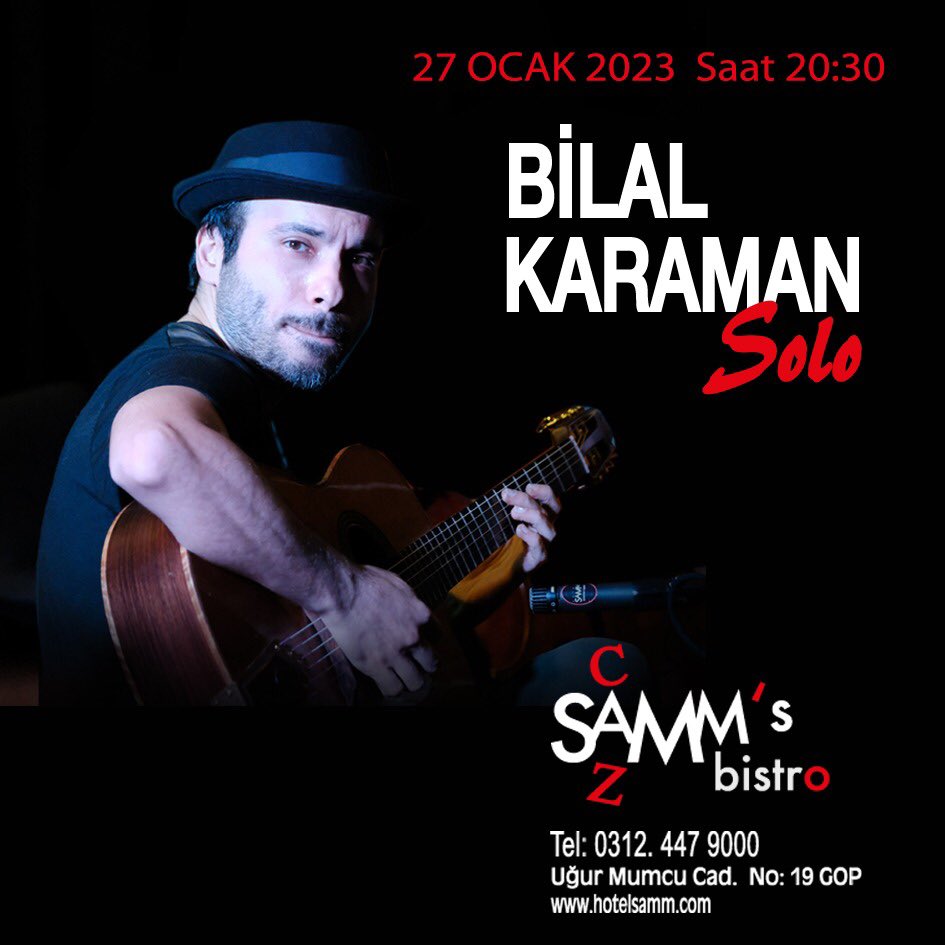 27 Ocak Cuma akşamı <a href="/sammsbistro/">SAMM's bistro</a> da