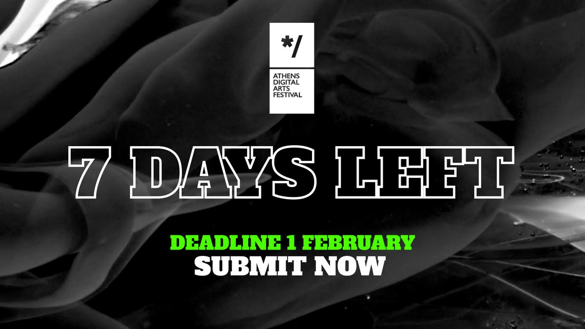 ‼️1 WEEK LEFT TO APPLY‼️ Submit: 2023.adaf.gr till FEBRUARY 1st! Welcome to the #UNCANNY!
 #Videoart #animation #installations #webart #digitalimage #VR #AR #XR #videoGames #gamedesign #Music #Performances #Workshops #Talks #ADAFKids #ADAF23 #digitalartist #digitalart