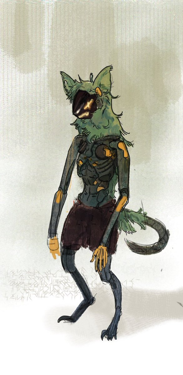 Rough sketch of a protogen. Dunno of you can still call it that.