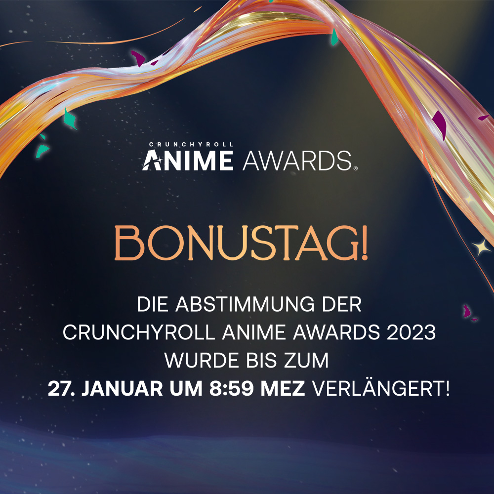 Die #AnimeAwards wurden verlängert! Nutze deine Chance!

🏆 STIMME JETZT AB: got.cr/3XEFZAq