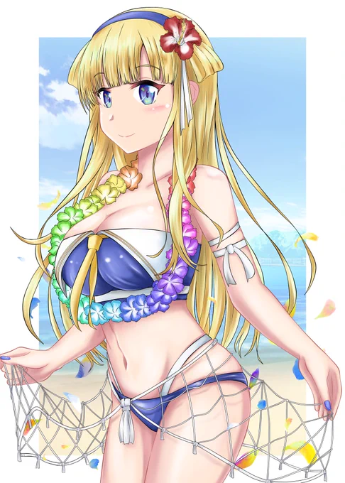 #くそ寒いので水着絵を貼る水着フレッチャーママ! 