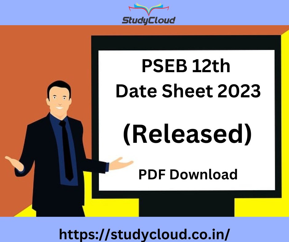 studycloudlearn's tweet image. PSEB 12th Date Sheet 2023 PDF Download (Released)
studycloud.co.in/pseb-12th-date…

#pseb12datesheet2023 #psebboard #class12datesheet #released
#Download #PDF