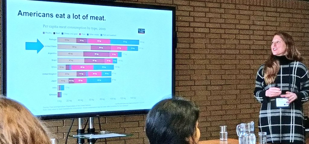 sartorialfoodie's tweet photo. Great to see @LindsayJaacks at @LEAP_Oxford #oxleap23 #oxfood23 talking about US diet, meat and climate impacts https://t.co/lMPXTJiaJS