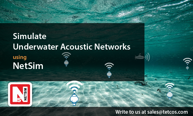 Tetcos's tweet photo. Use #NetSim to simulate #underwater networks using acoustic communication. Acoustic PHY and Thorp Propagation. Configurable parameters for temp, depth, salinity, wind speed, turbulence, antenna gains, coding rates, rx sensitivity, and lots more. Visit https://t.co/jn4cuEhHxe https://t.co/rjKxlkALpB