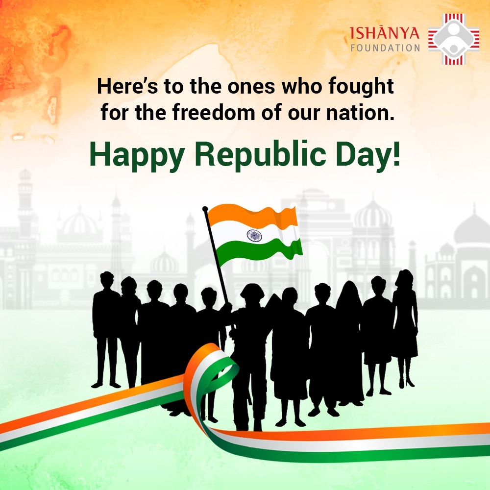 IshanyaF's tweet photo. This Republic Day, let’s take a moment to remember the ones who fought for our freedom and the ones who made the constitution that helped us protect that freedom.

#IshanyaFoundation #IshanyaFoundation #RepublicDay2023 #HappyRepublicDay #Freedom #JaiHind https://t.co/nmbwSBALJr