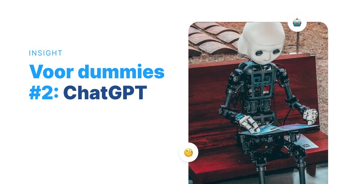 Ook wij konden natuurlijk niet achter blijven om iets over #chatGPT te publiceren. 🤖 Collega <a href="/PieterVlem/">Pieter Vlem</a> maakte er een post over in zijn reeks "voor dummies". 🧐 Wat vinden jullie van de evolutie in #AI? #xploregroup

appeel.io/insights/voor-…