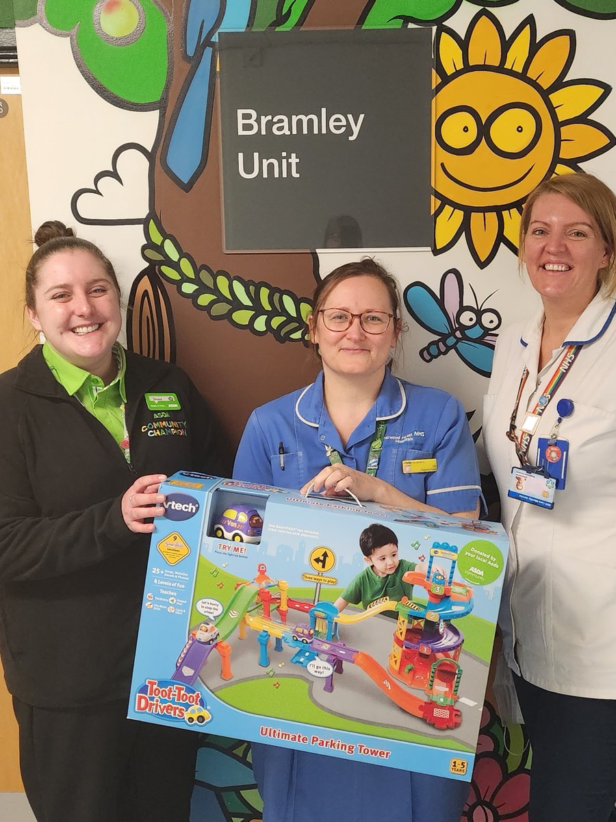 sfhinvolvement's tweet photo. Huge thanks to our Asda Community Champion colleagues for their kind toy donation to the Bramley Children's Unit at Newark Hospital.  These will be very popular with little visitors whilst they wait in the clinic. ❤️🚗 @SFHFT @AsdaNewark @coperhian @jothornley22 https://t.co/r6adXWUgYr