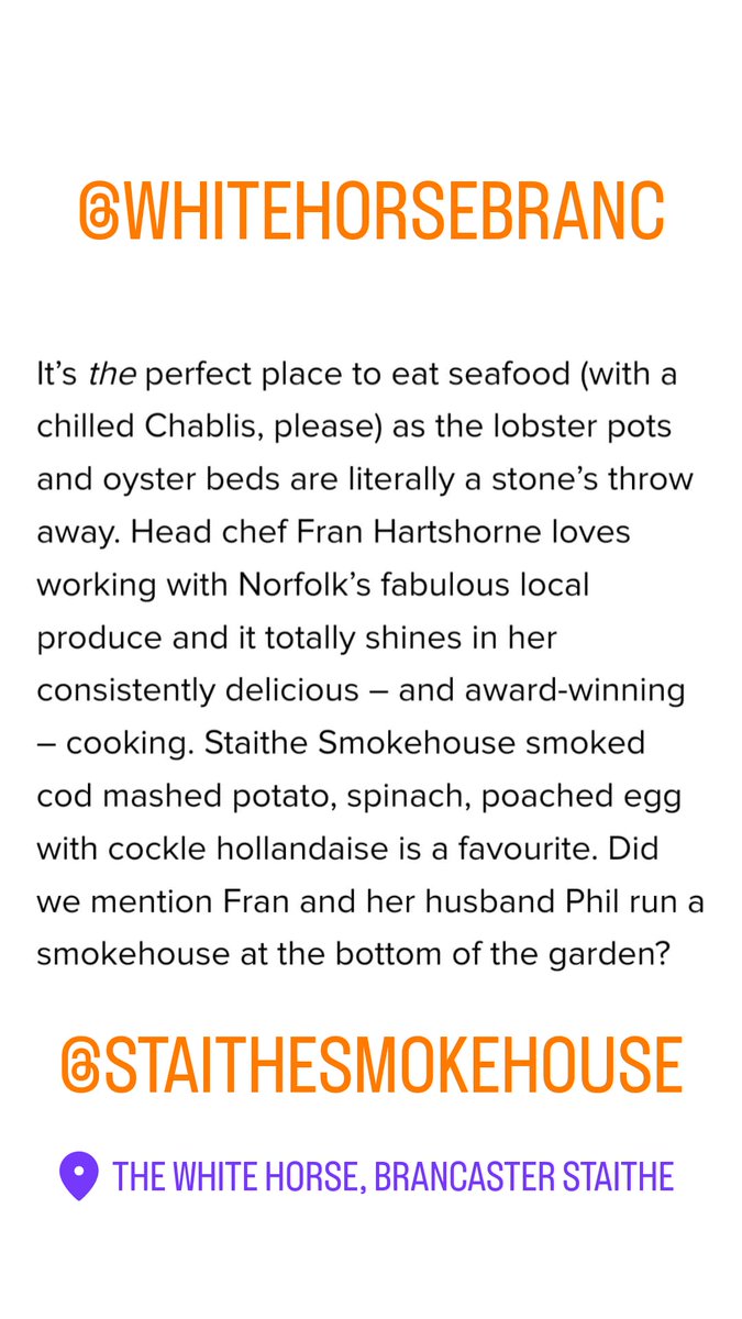Congratulations to Chef Fran and her team at the fantastic @WhiteHorseBranc #shoplocal #norfolk #supportlocal #staithesmokehouse #artisan #whitehorsebrancasterstaithe #smokennorfolk