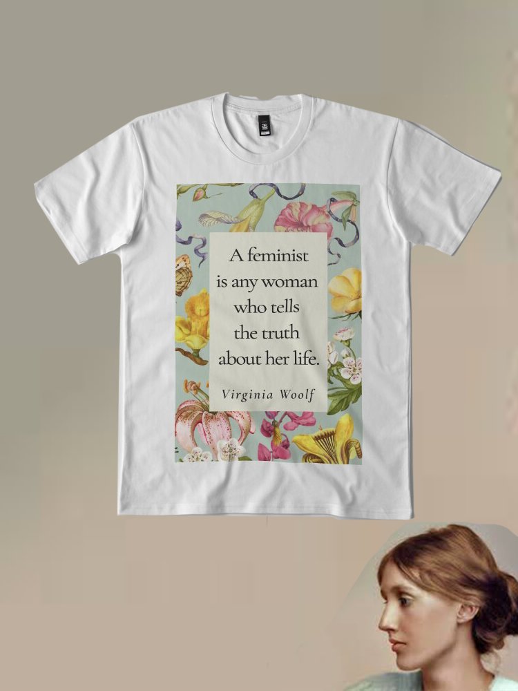 ObeyPrint's tweet photo. Shop high-quality unique Virginia Woolf T-Shirts designed and sold by Obey Yourself Now. "A feminist is any woman who tells the truth about her life." #VirginiaWoolf #feminism #obeyyourselfnow https://t.co/Kt0BIgAvwt via @pinterest https://t.co/JMalVM6FF9