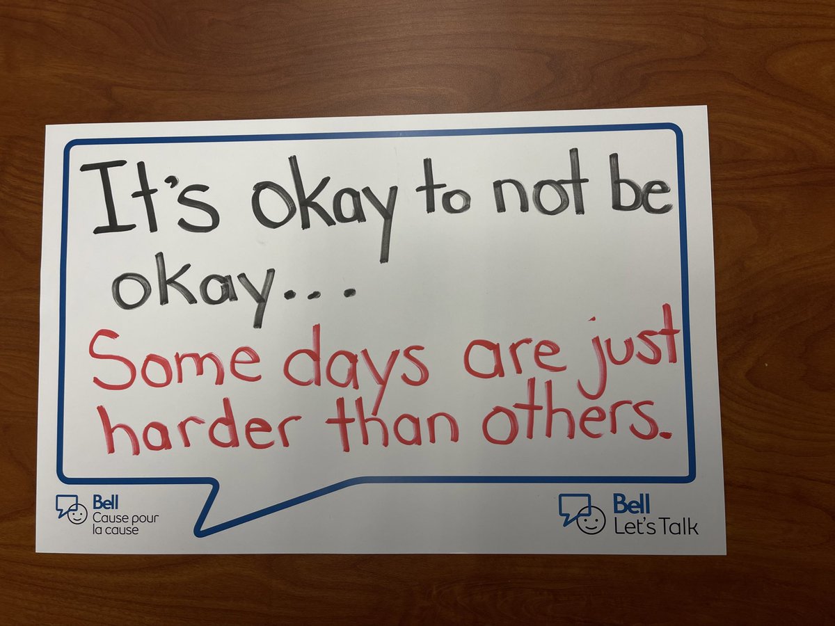 It’s okay to not be okay....

Some days are just harder than others.

Whether you take the time to listen to a loved one or encourage a friend to ask for help; when it comes to mental health - every action counts. Visit ontario.ca/mentalhealth to learn more.

#BellLetsTalk