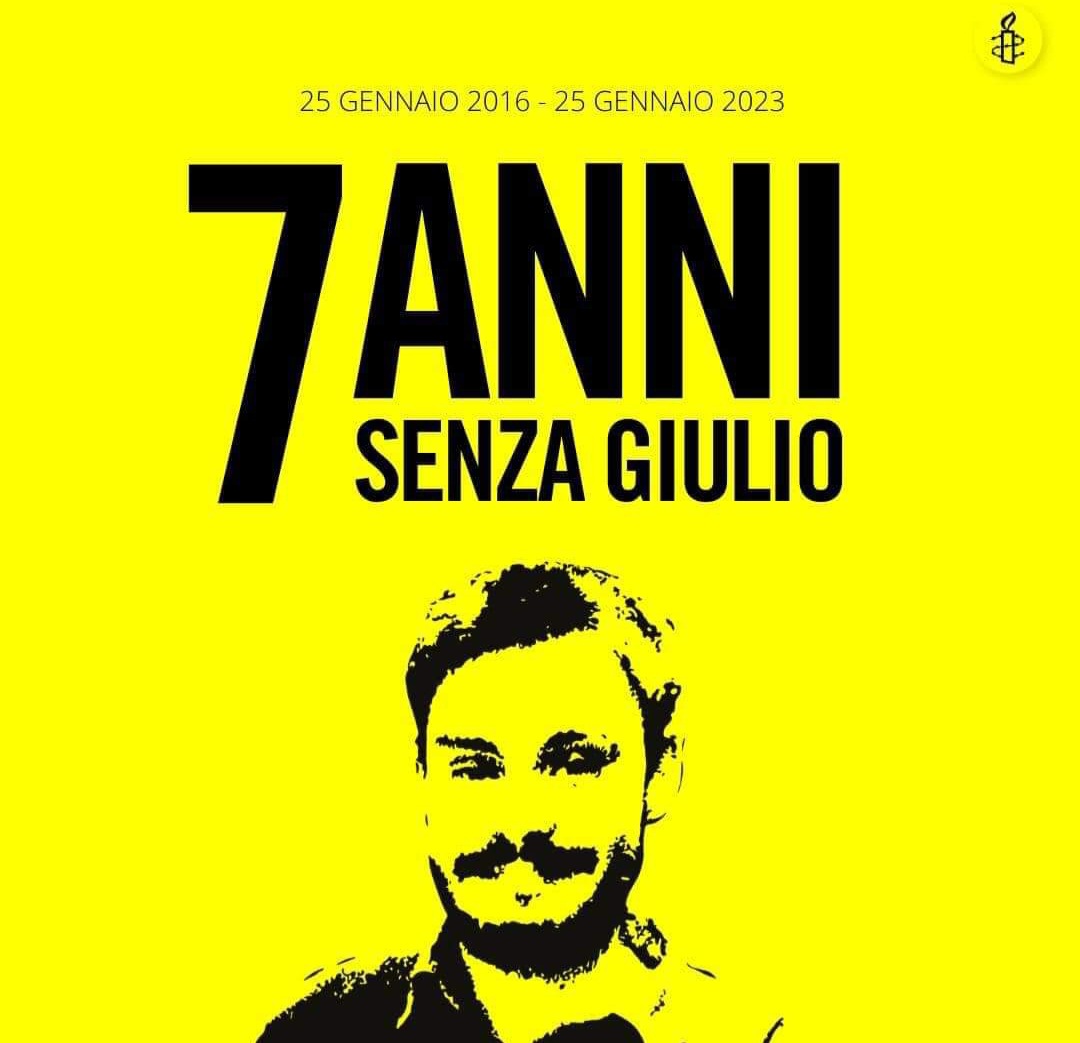 Sono già purtroppo passati sette anni da quando Giulio Regeni scomparve per volere dei segreti egiziani del despota Al-Sisi.
Non dobbiamo mai smettere di batterci per ottenere giustizia per questo giovane ed innocente ricercatore italiano.
#VeritàperGiulioRegeni #7annisenzaGiulio