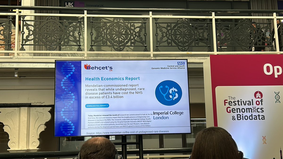 <a href="/TonyThornburn/">TonyThornburn</a> of <a href="/BehcetsUK/">Behçet's UK</a> reports that undiagnosed #RareDisease patients cost the NHS >£3.4 billion on diagnostic odyssey #FoG2023