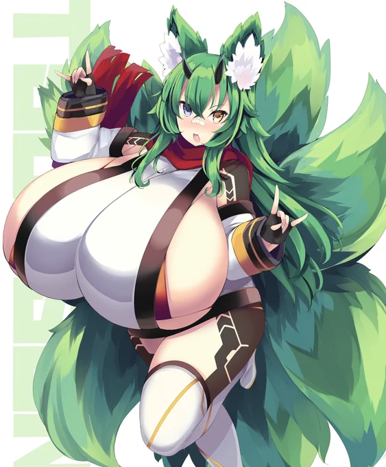 Skeb依頼オリキャラつつねちゃん #おっぱい #爆乳 #キツネ耳 #オリキャラ https://t.co/CryvKoAwXV 