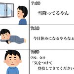 雪が降ったときにだけ起こる一番萎える瞬間‼