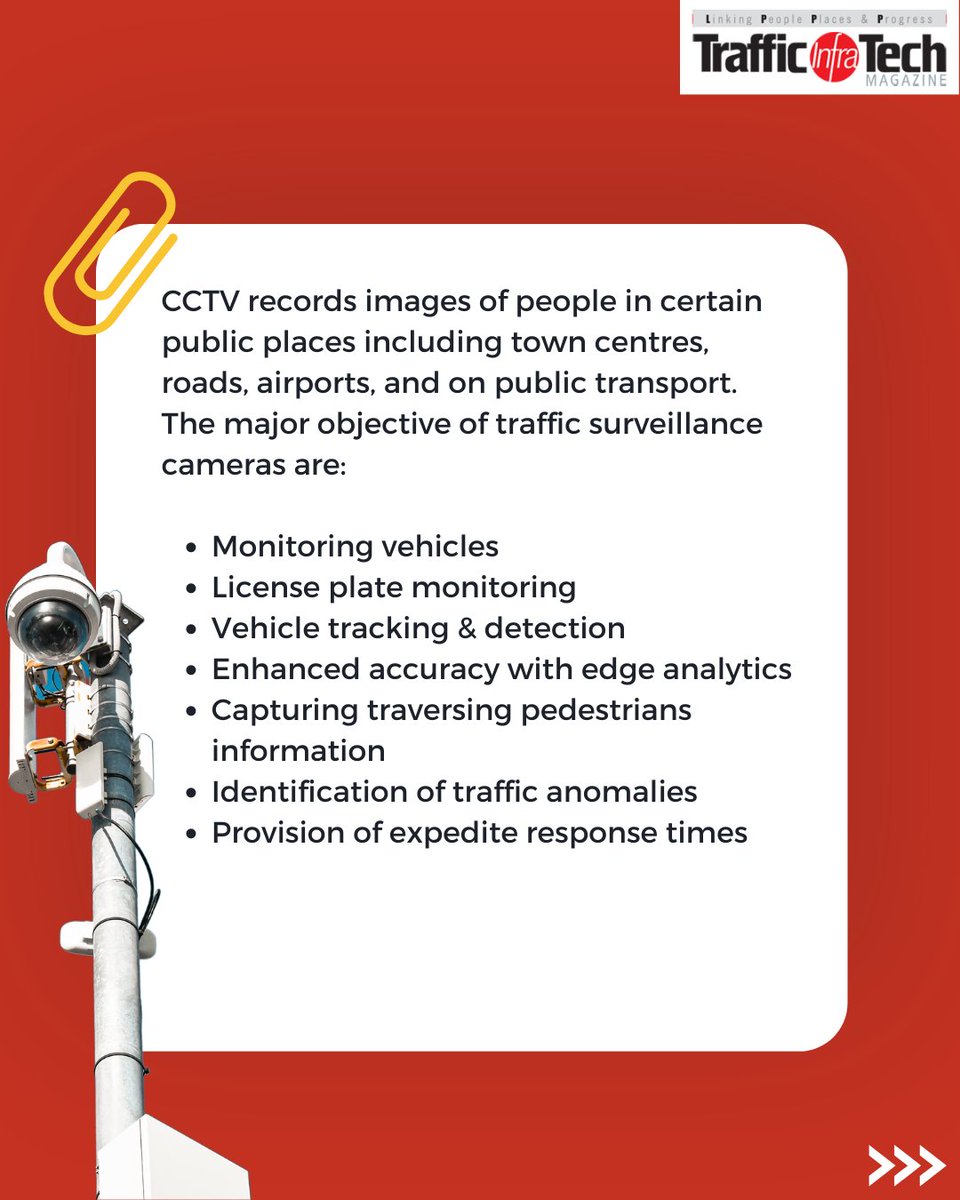 Trafficinfratec's tweet photo. #Didyouknow
#CCTV cameras play an important part in road network management.
Visit website to read articles on CCTV : https://t.co/wZ1ogcoRgV
#trafficinfratech #traffic #cctvcamera #trafficinfratechexpo2023 #cctvsecurity #cctvsurveillance #cctvmonitoring #delhi #noida https://t.co/H3h9WCpkLa