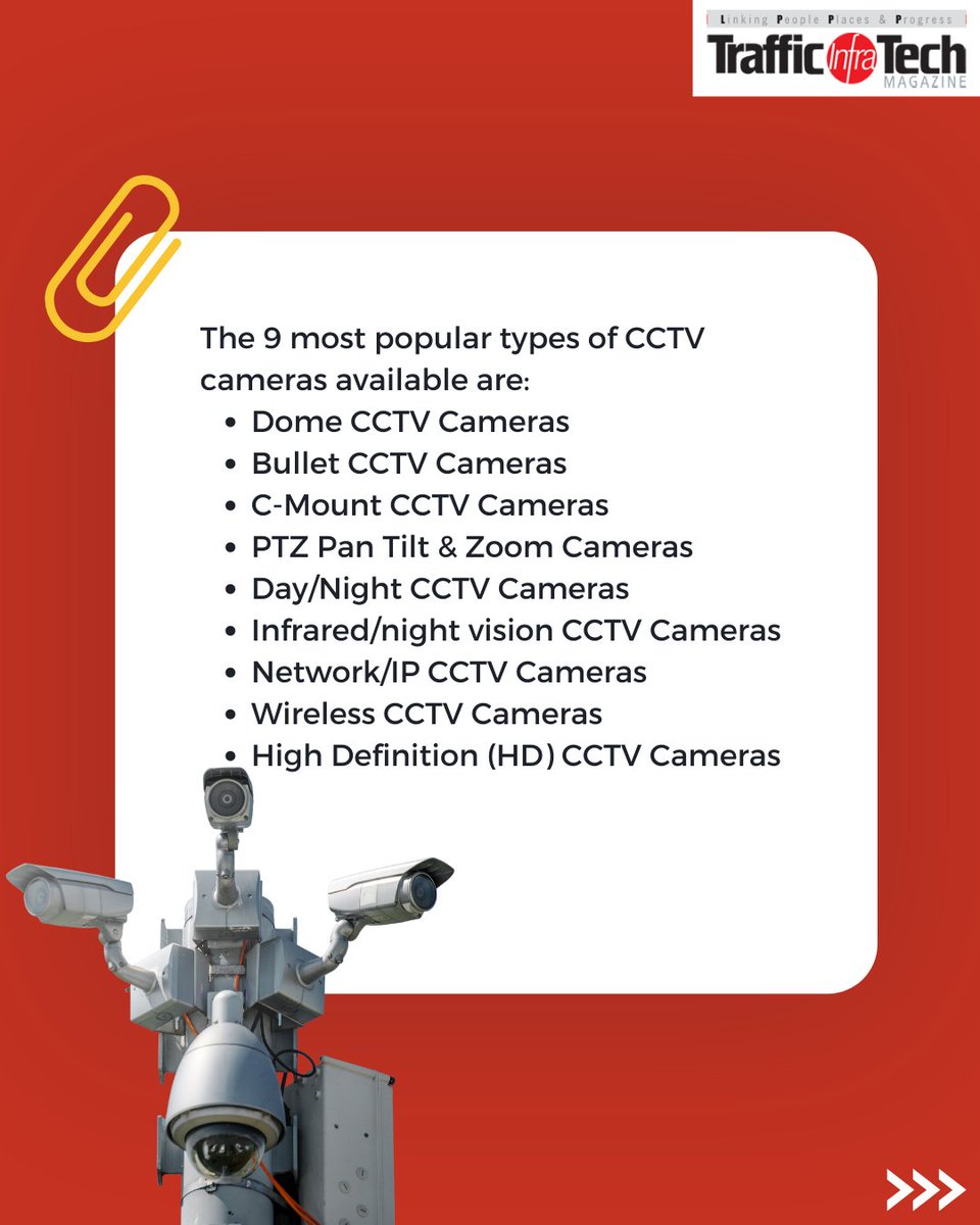 Trafficinfratec's tweet photo. #Didyouknow
#CCTV cameras play an important part in road network management.
Visit website to read articles on CCTV : https://t.co/wZ1ogcoRgV
#trafficinfratech #traffic #cctvcamera #trafficinfratechexpo2023 #cctvsecurity #cctvsurveillance #cctvmonitoring #delhi #noida https://t.co/H3h9WCpkLa