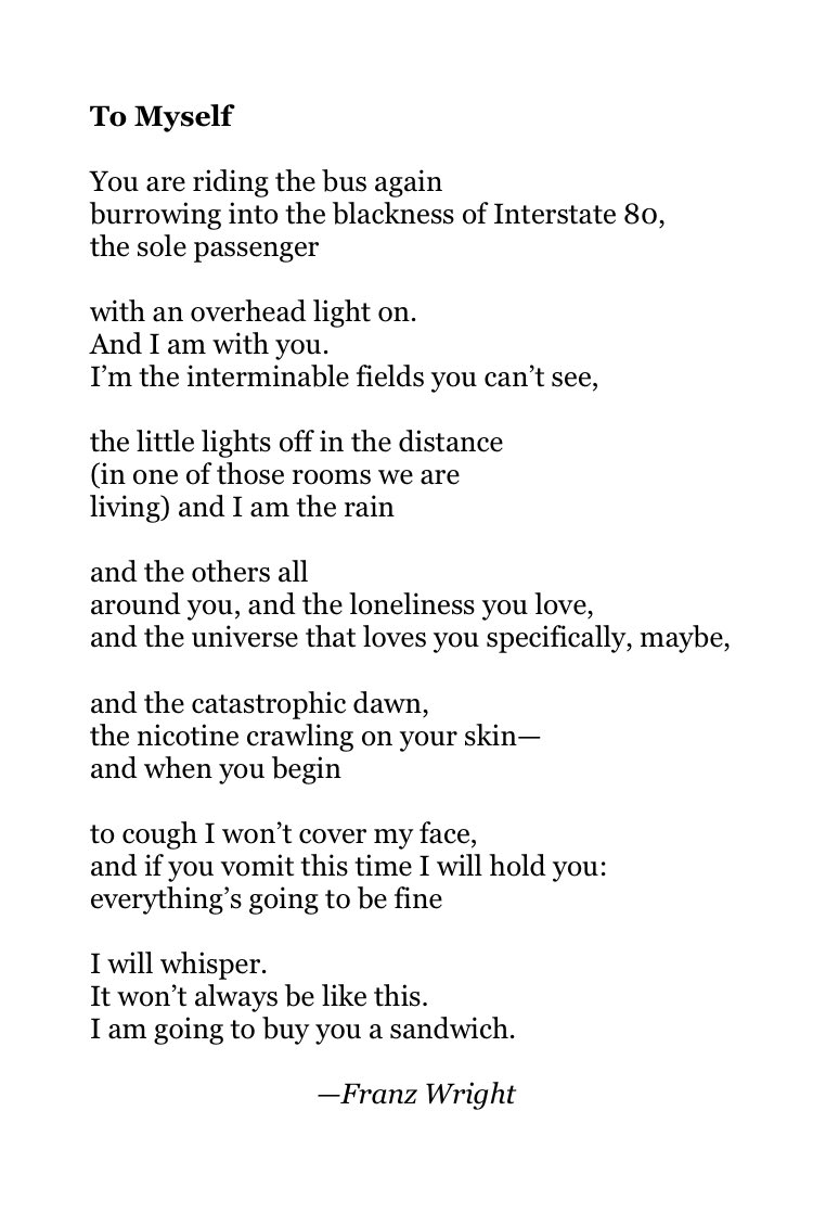 Today's Poetry Thread: THE SELF

I hope this one reaches you if you need it.  I sometimes do.

Feel free to add poems.